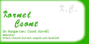 kornel csont business card