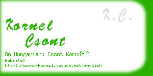 kornel csont business card